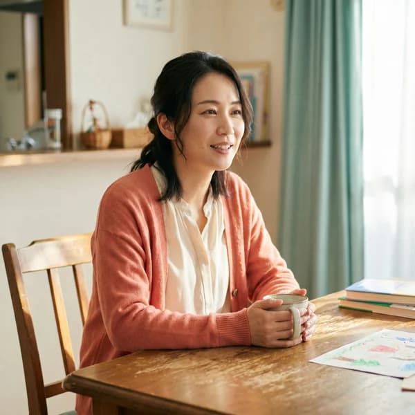 安心した表情の母親(イメージ)